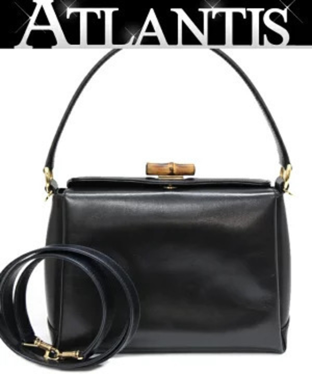 Gucci Bamboo Turnlock Bag Leather Black